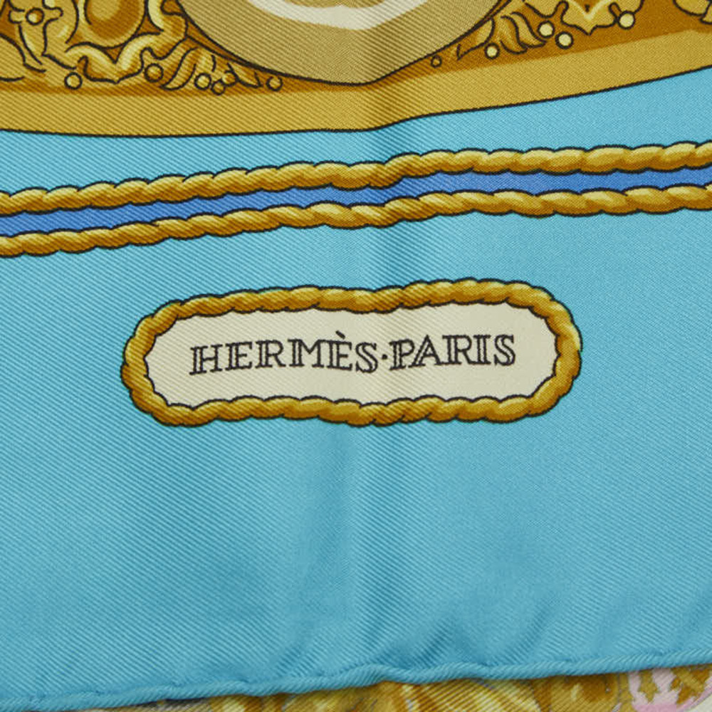 Hermes Hermès Carré 90 Hommage a Charles Garnier Scarf/Muffler in Light Blue ... - Picture 9 of 10